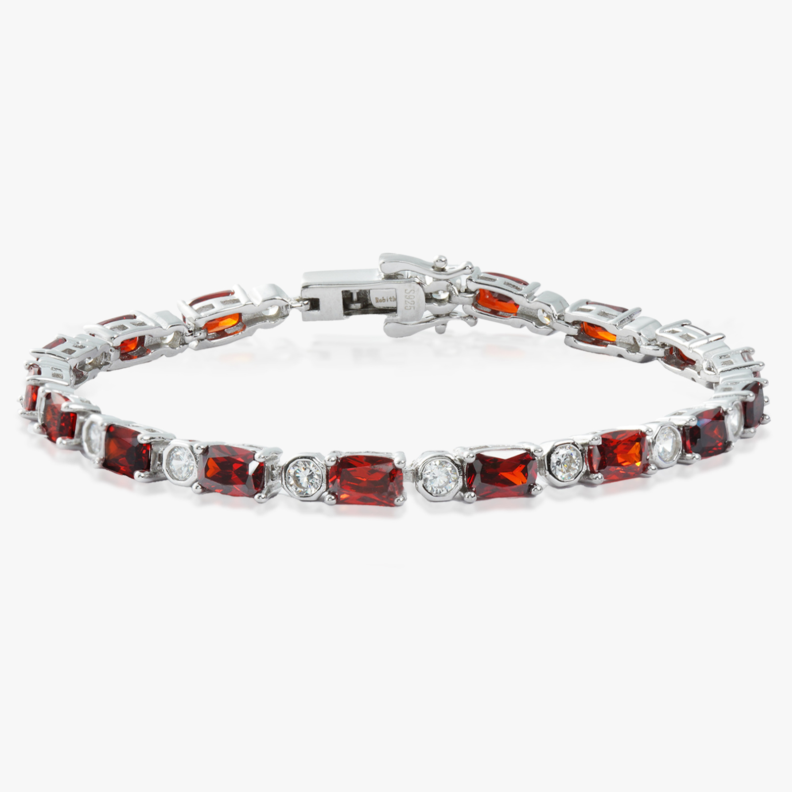 S925 Sterling Silver Birthstone Tennis Bracelet