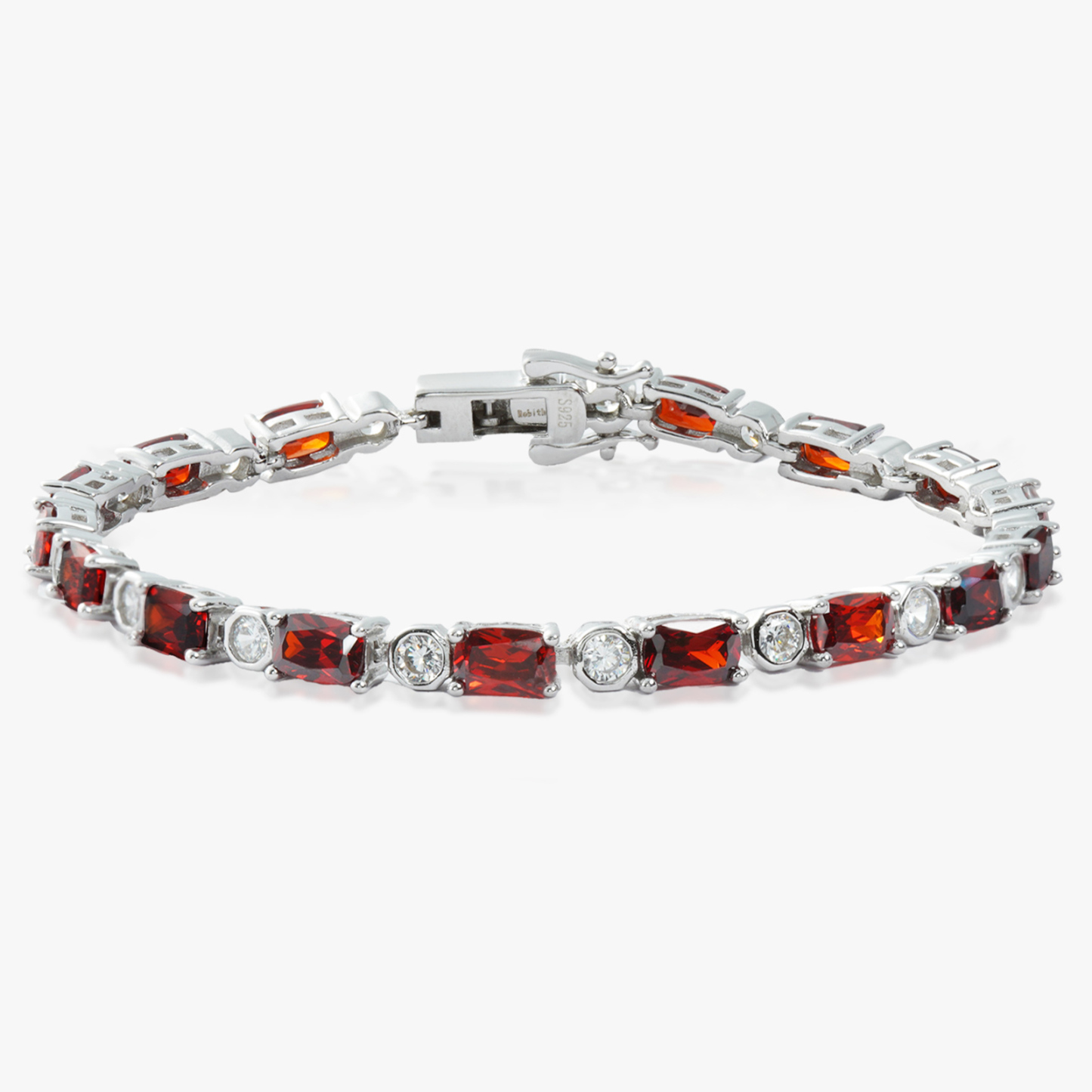 S925 Sterling Silver Birthstone Tennis Bracelet