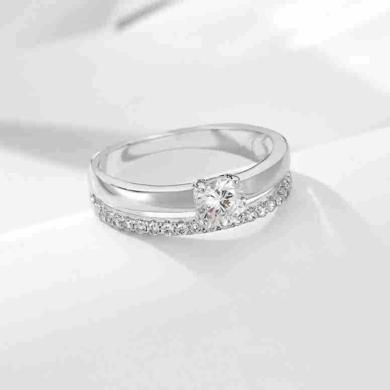 Dual Inlay Sterling Silver Rings