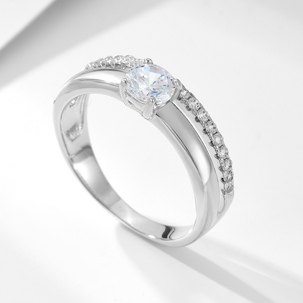 Dual Inlay Sterling Silver Rings