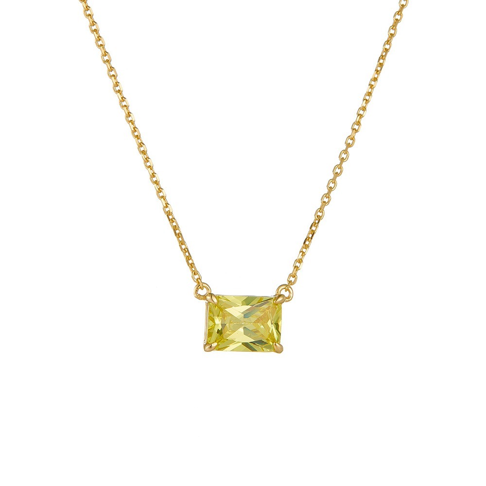 18K Gold Sterling Silver Pendant Necklace
