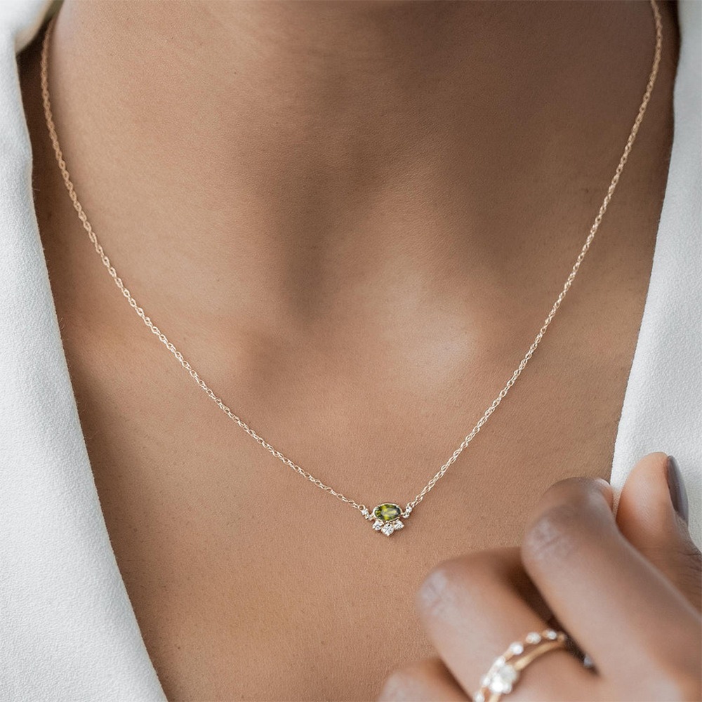 Sterling Silver Egg-Shaped Pendant Necklace 