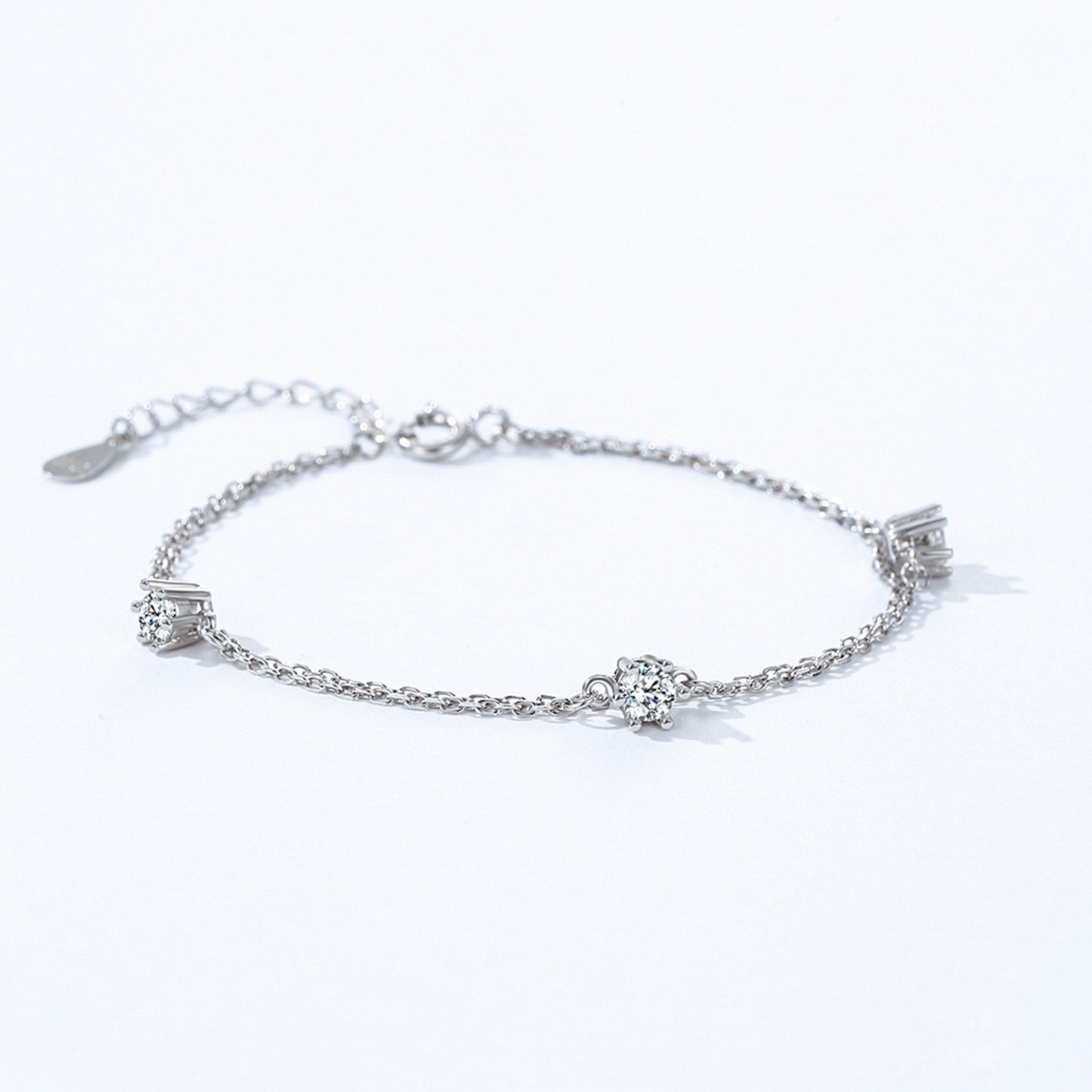 Light luxury diamond inlaid double-layer bracelet