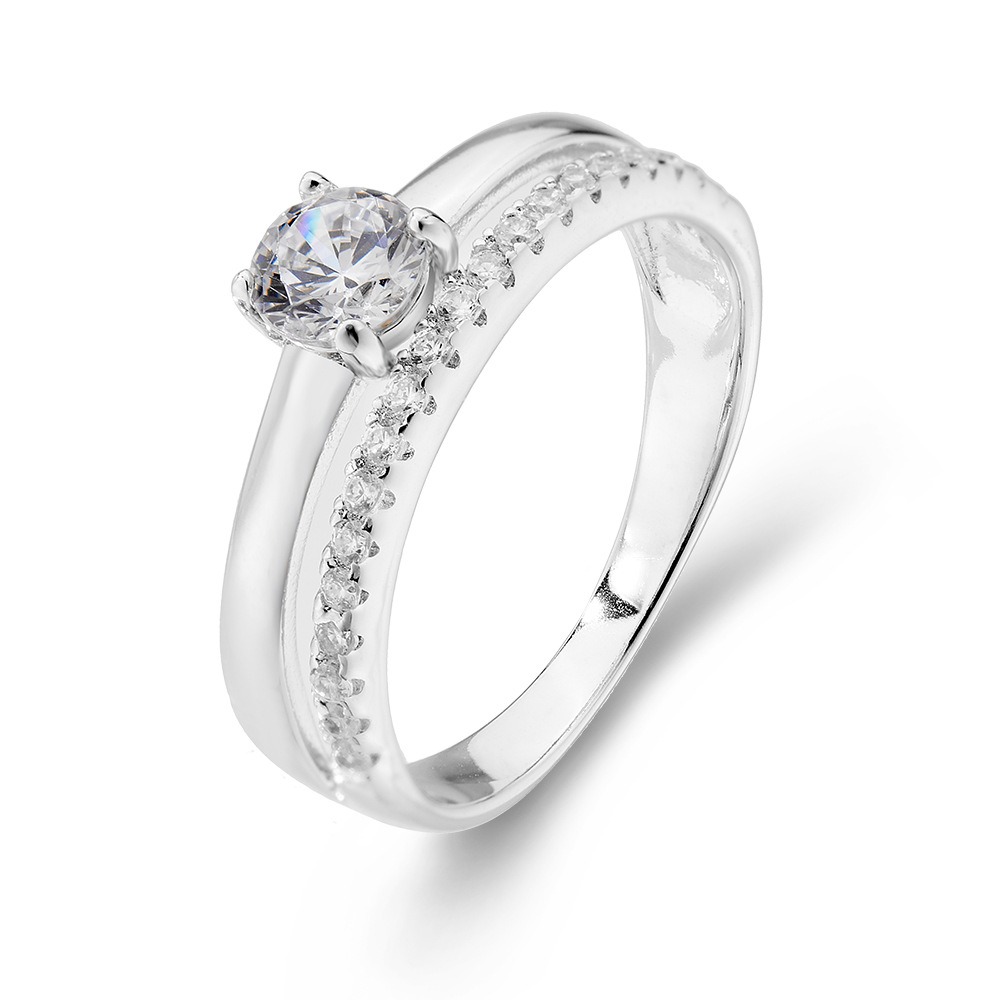 Dual Inlay Sterling Silver Rings