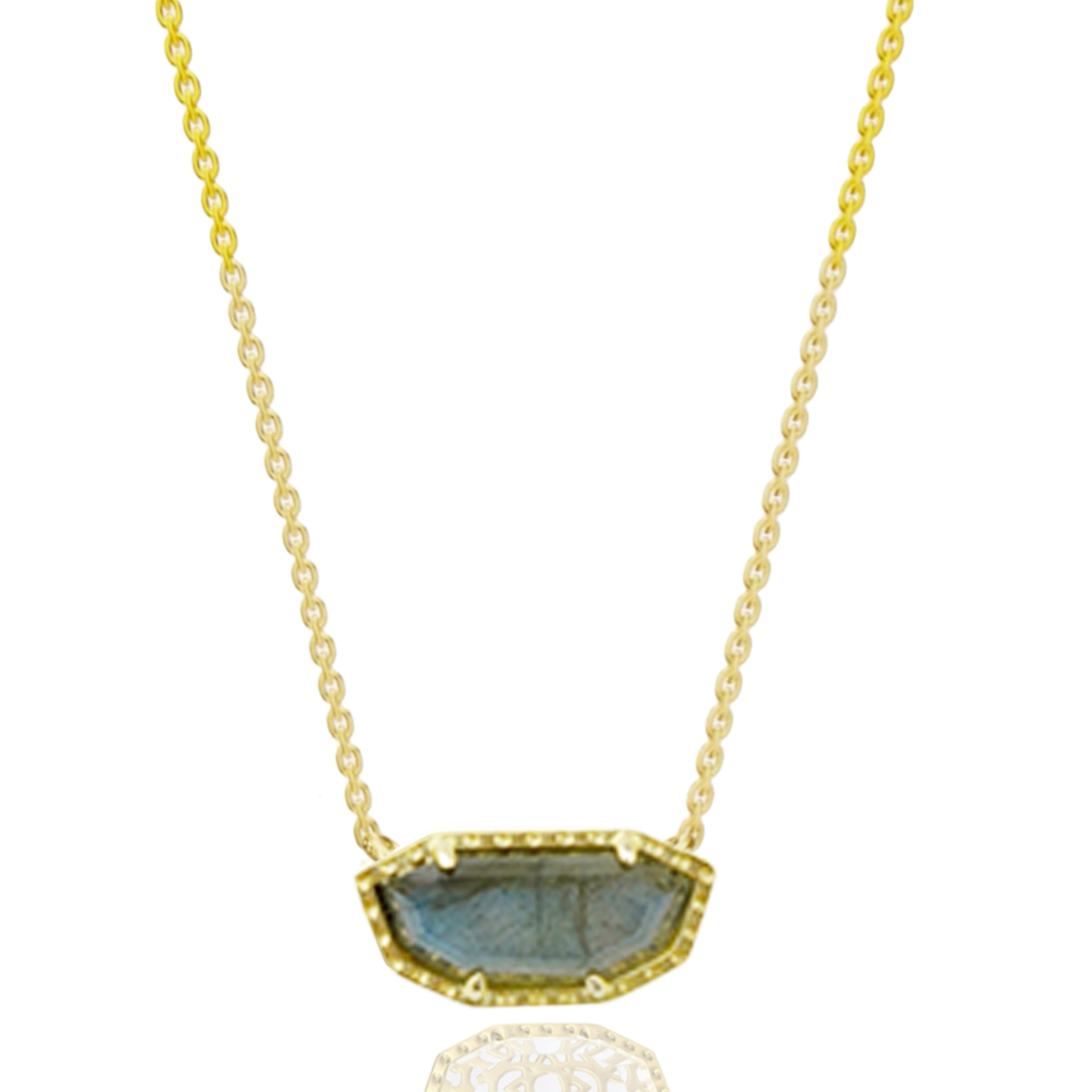 14K Gold Pendant Necklace with Adjustable Chain
