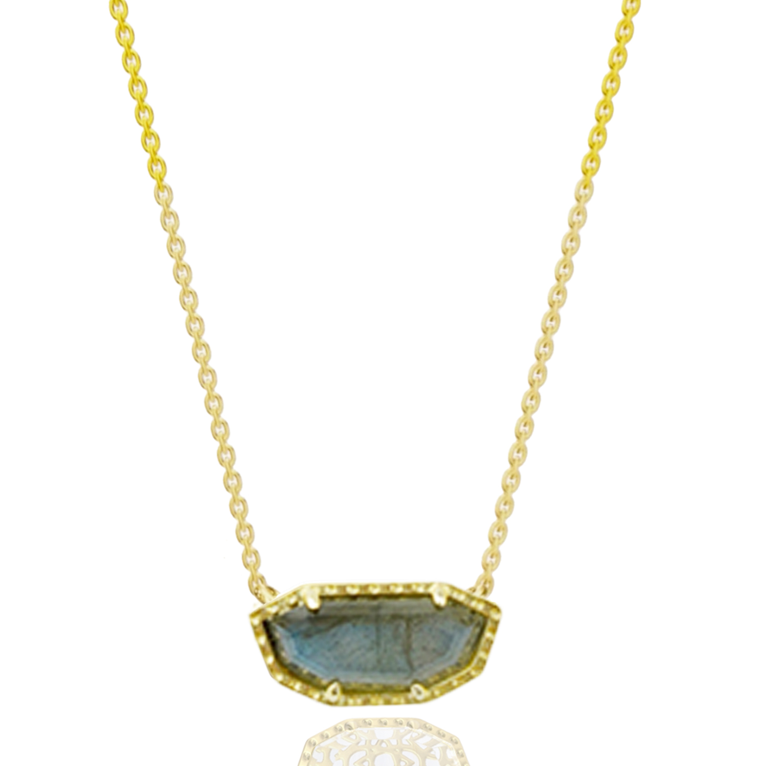 14K Gold Pendant Necklace with Adjustable Chain