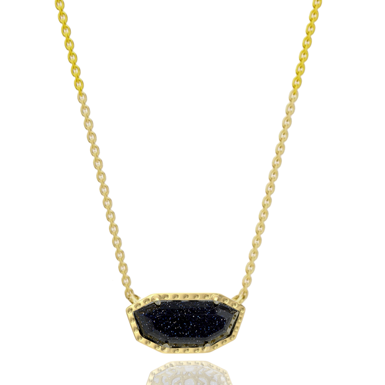 14K Gold Pendant Necklace with Adjustable Chain