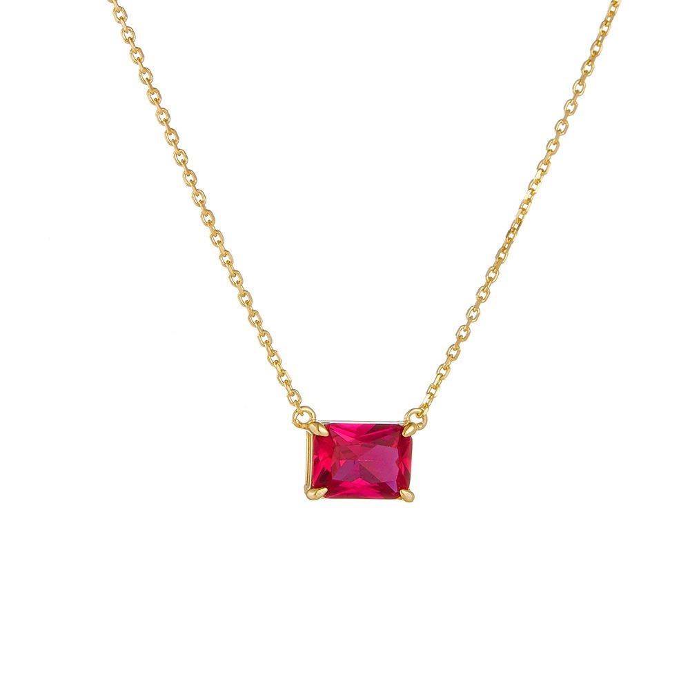 18K Gold Sterling Silver Pendant Necklace