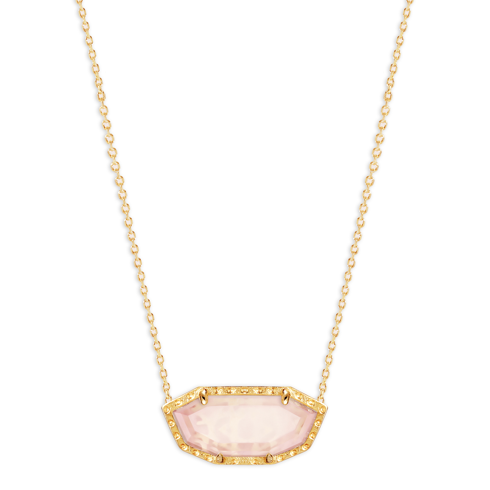 14K Gold Pendant Necklace with Adjustable Chain