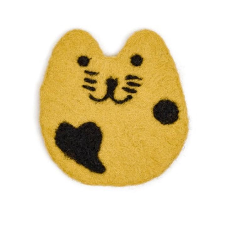 Cute Cat Pattern Absorbent Wool Felted Coasters