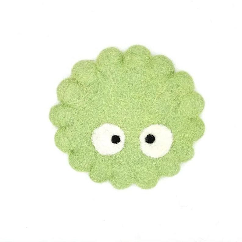 Cloud Eyes Pattern Absorbent Wool Felt Coasters