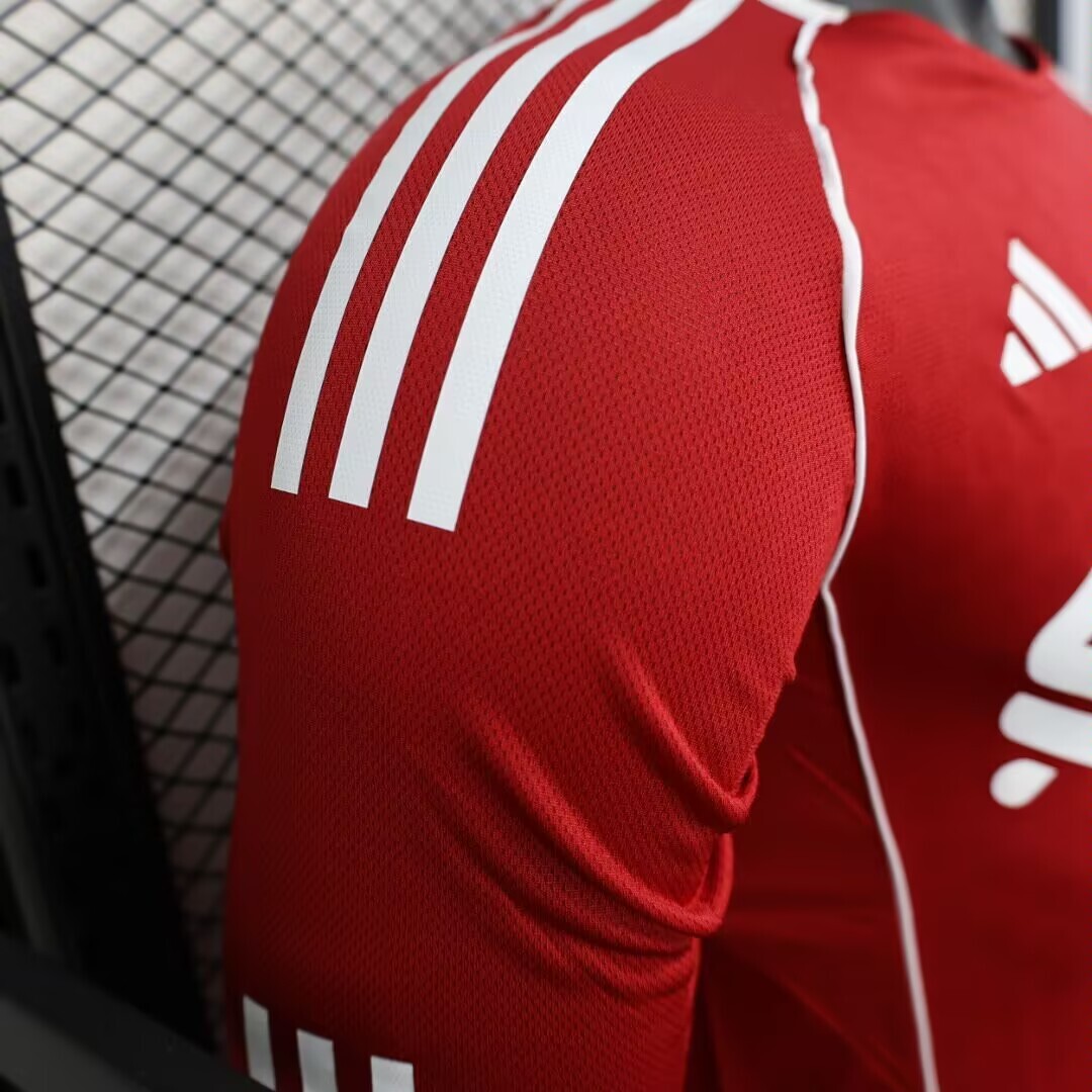 2025/2026 Player Version Long Sleeve Liverpoothtl Home Football Shirt Custom