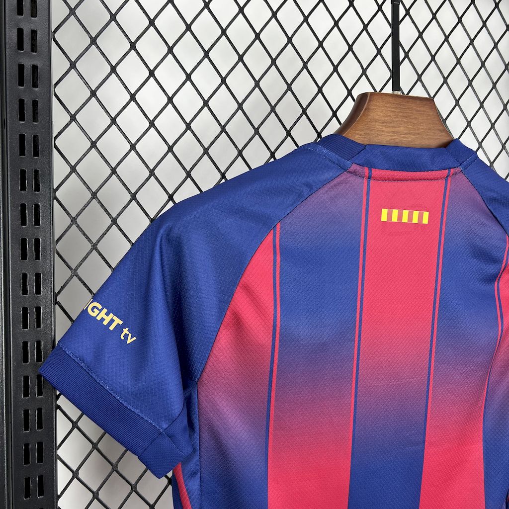 2025/2026 Barcelona Home Football Shirt Kids Size 1:1 Thai Quality