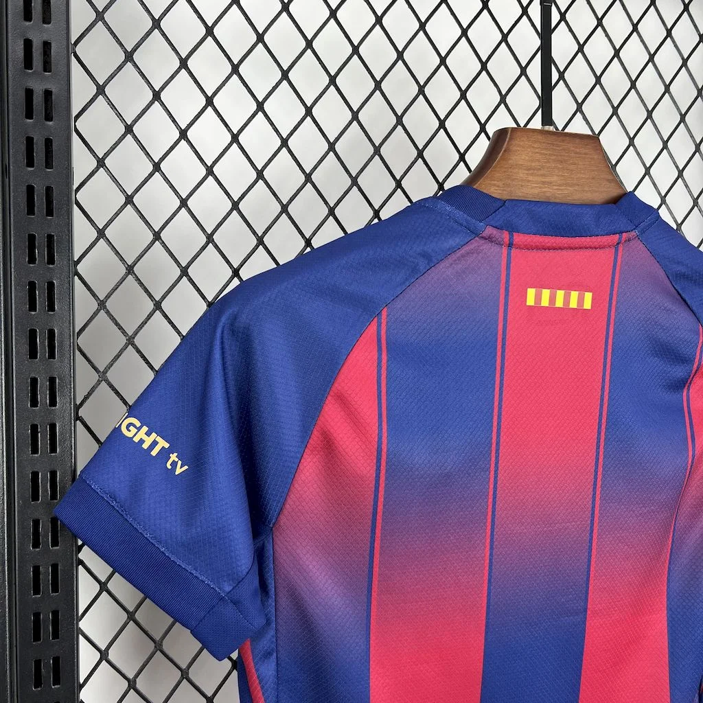 2025/2026 Barcelona Home Joint Edition Football Shirt Kids Size Custom