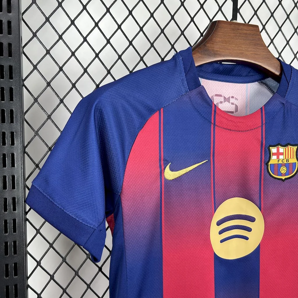 2025/2026 Barcelona Home Joint Edition Football Shirt Kids Size Custom