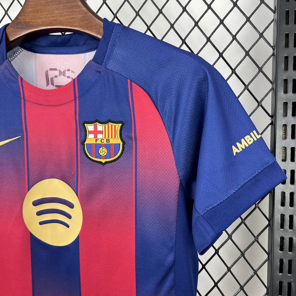 2025/2026 Barcelona Home Joint Edition Football Shirt Kids Size Custom