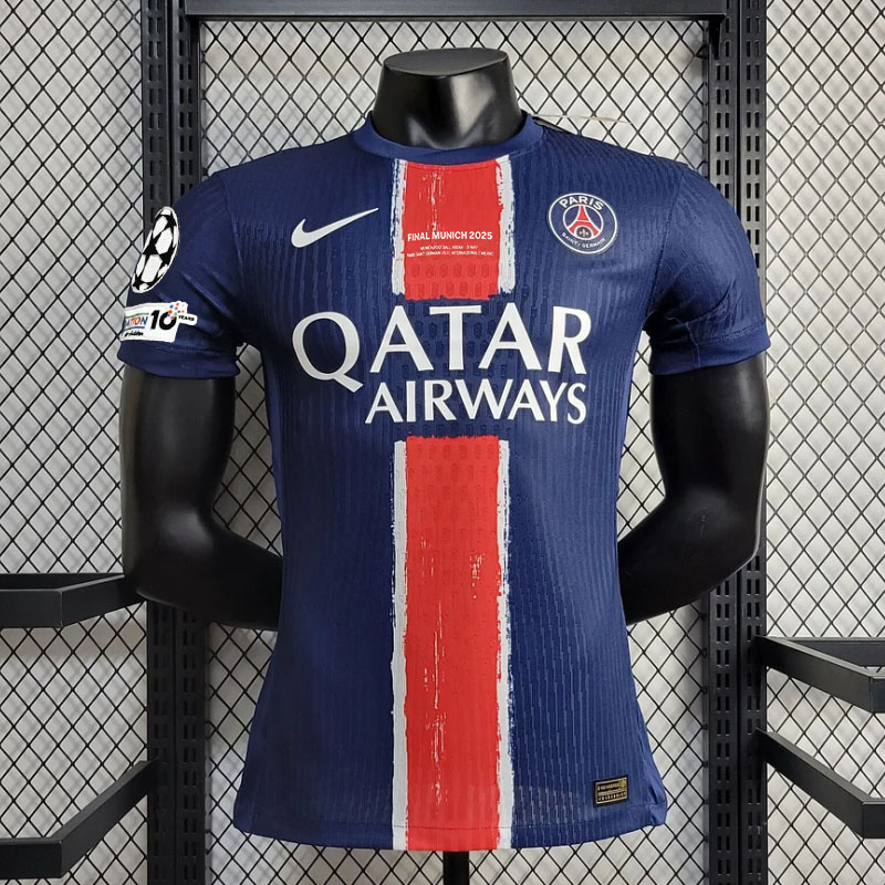 2024/2025 Player Version Parithts Saithtnt-Germain Home Football Shirt Custom