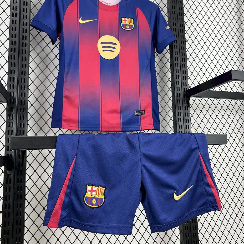 2025/2026 Barcelona Home Joint Edition Football Shirt Kids Size Custom