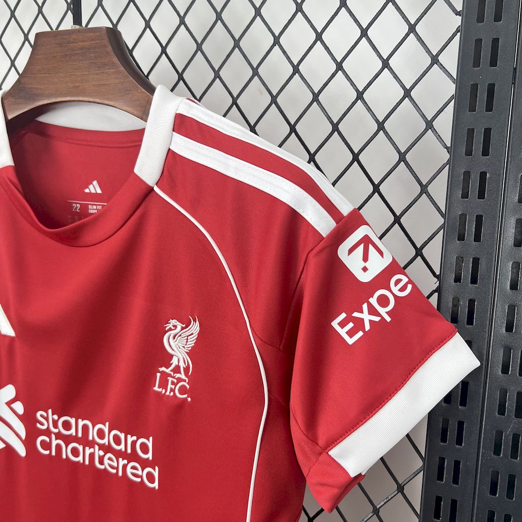 2025/2026 Liverpoothtl Home Football Shirt Kids Size Custom