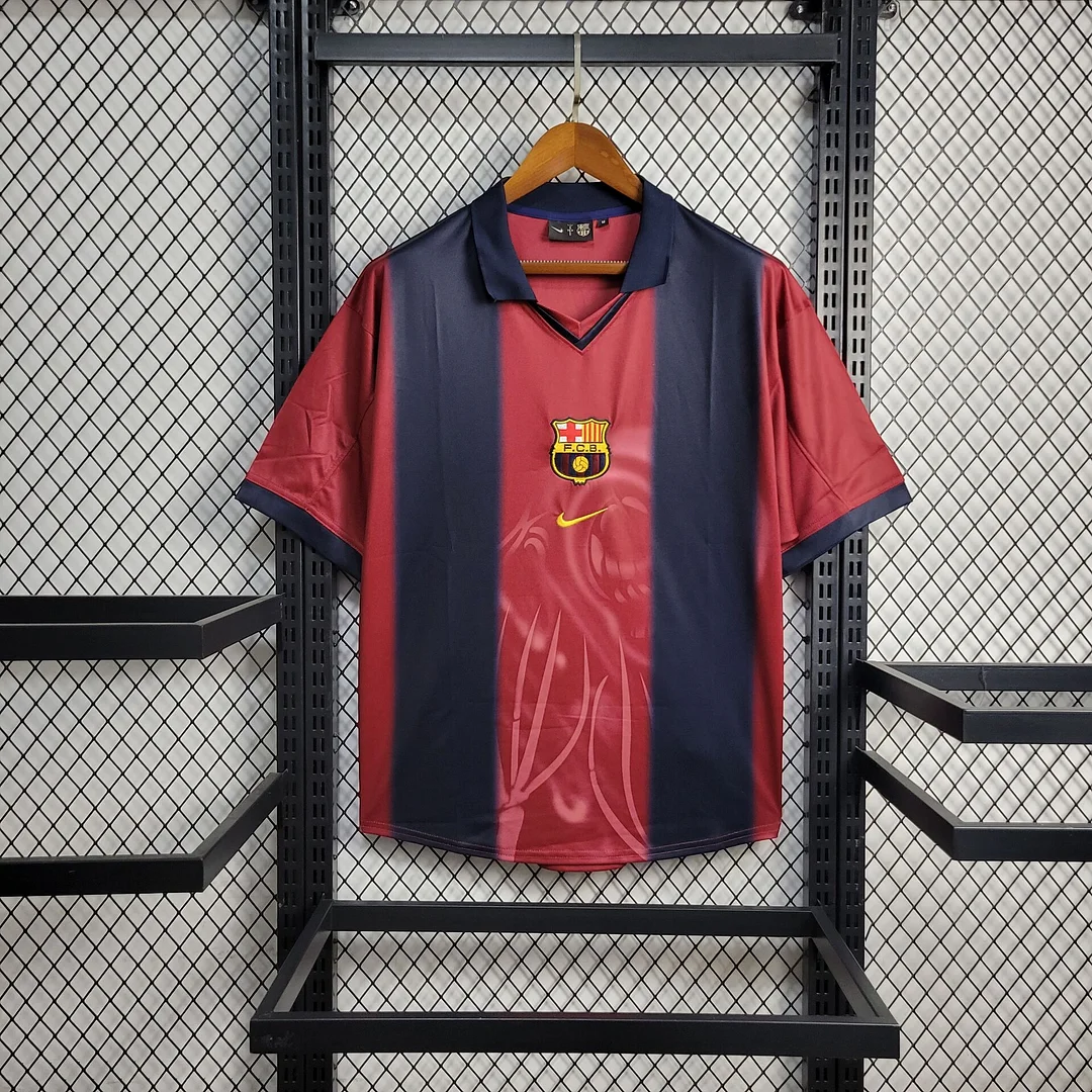 2000/2001 Retro Barcelona x Cactus Jack Skeleton Remake Football Shirt