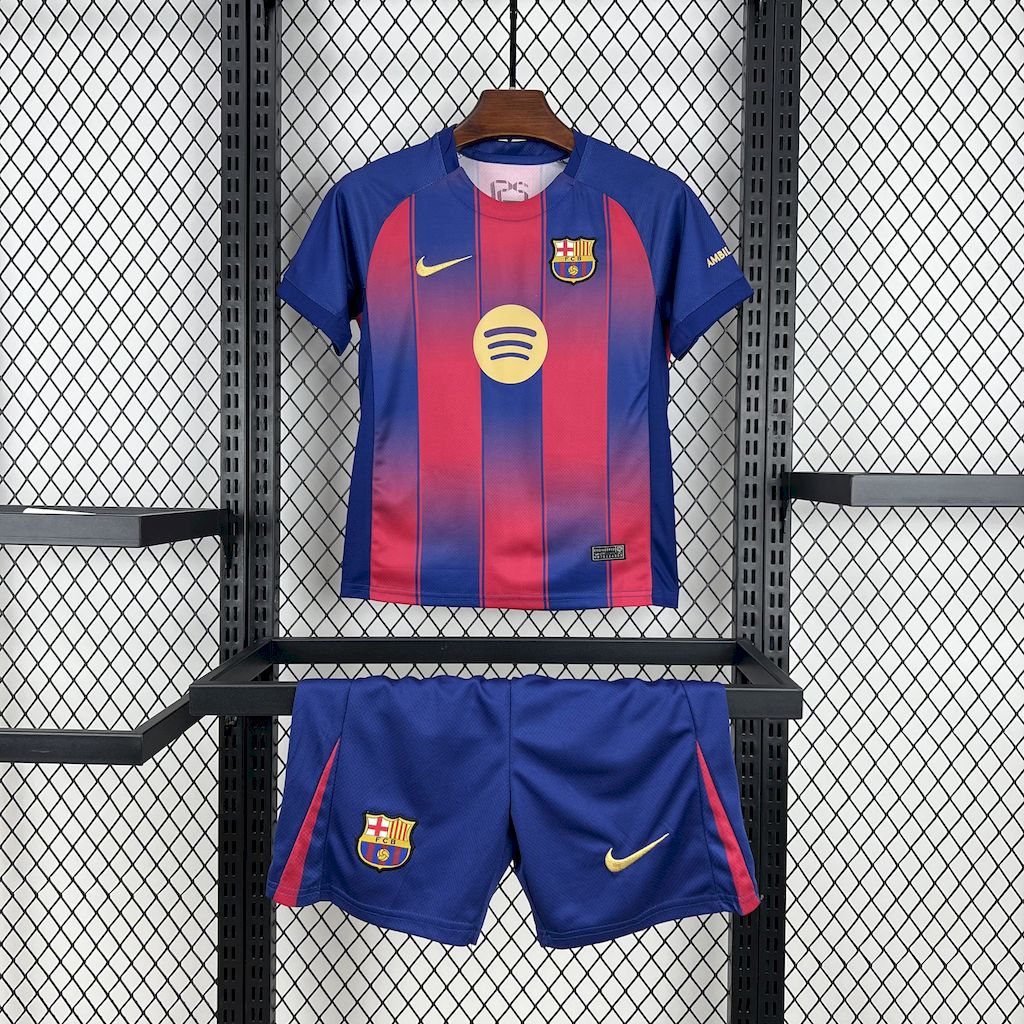 2025/2026 Barcelona Home Football Shirt Kids Size 1:1 Thai Quality