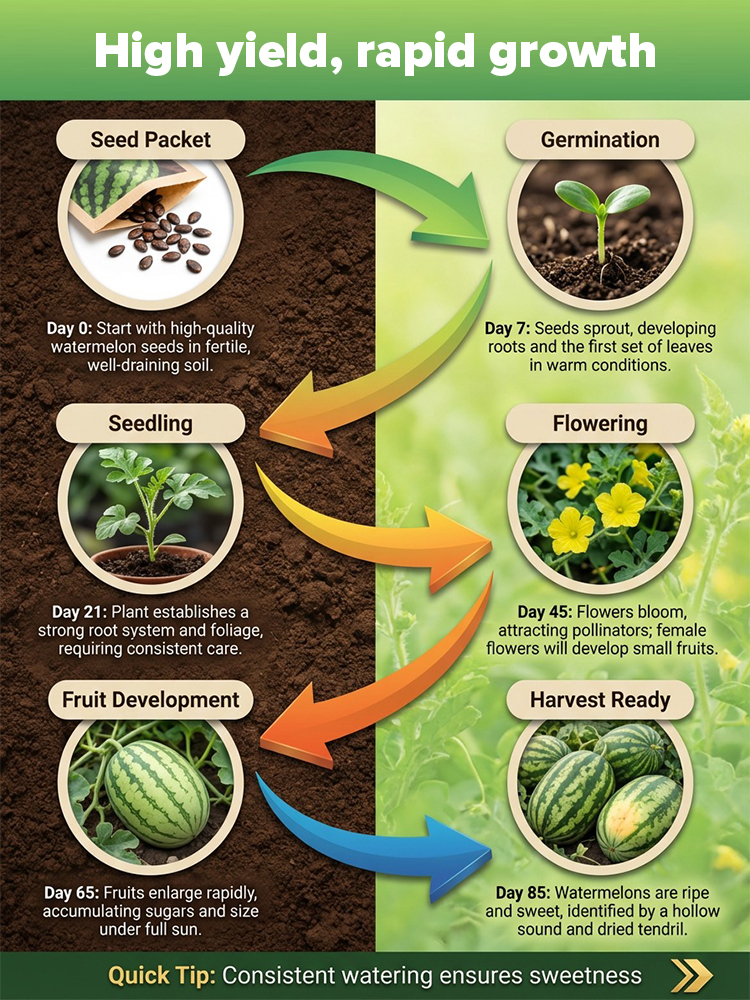 Non-GMO super sweet high-yield watermelon seeds