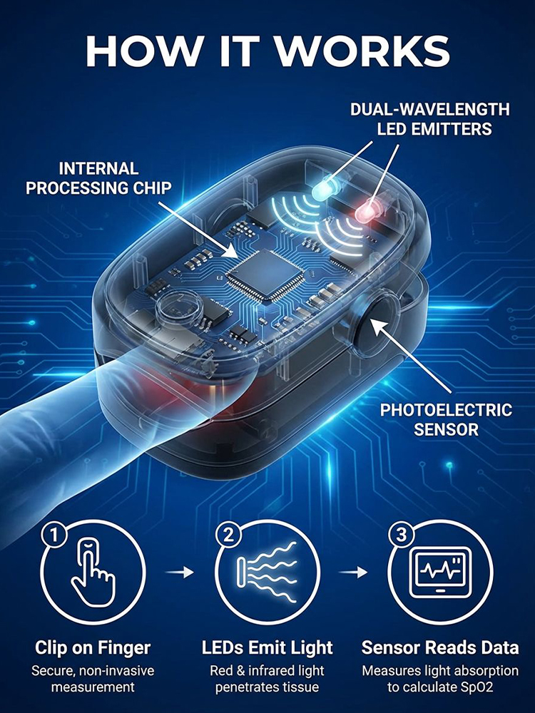  Finger Pulse Oximeter