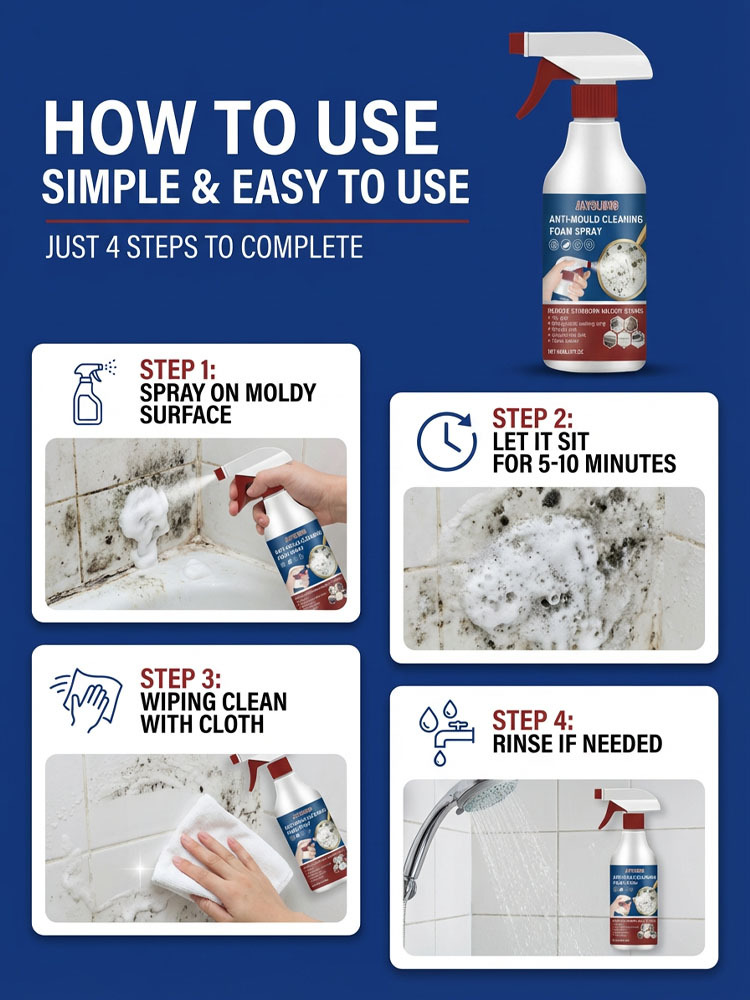 【Instant Wall Revival】3-in-1 Stain & Mildew Remover + Surface Refinisher
