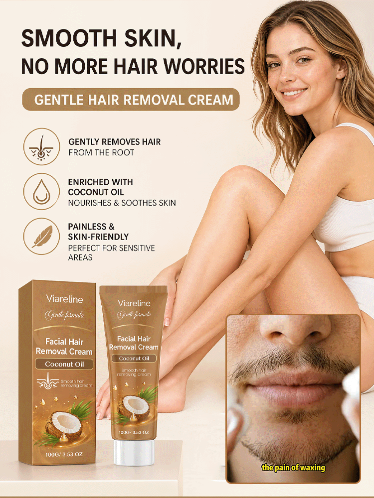 [Painless Hair Removal] Plant Extract Coconut Oil Hair Removal Cream