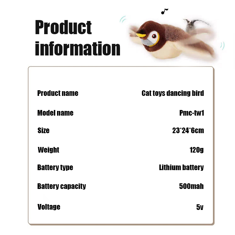 Simulated Electric Shaking Bird Toy