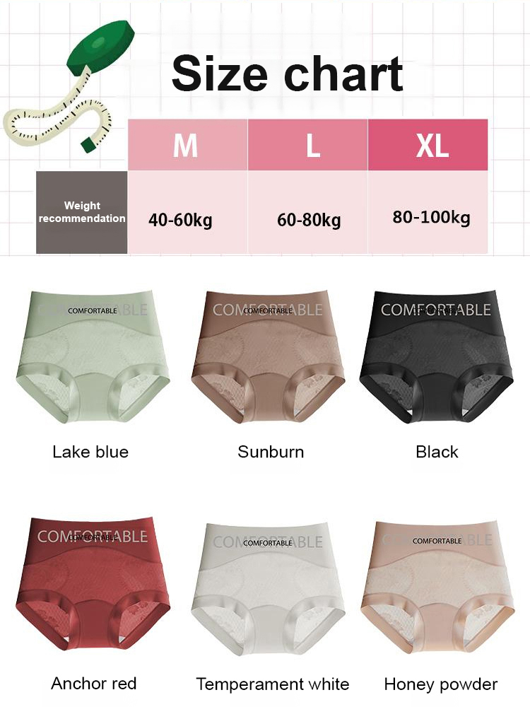 High waist seamless lace panties.