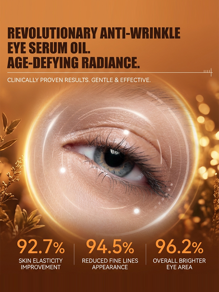 Anti-wrinkle eye serum oil. If those wrinkles don't fade, you don't pay.---Apply nightly for best results, wrinkles vanish without a trace. Satisfaction guaranteed.