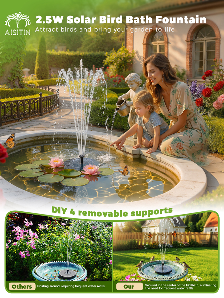 Solar Garden Fountain Pump Device