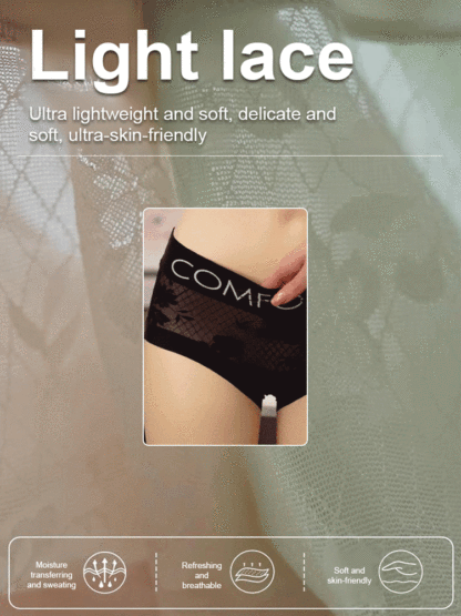 High waist seamless lace panties.