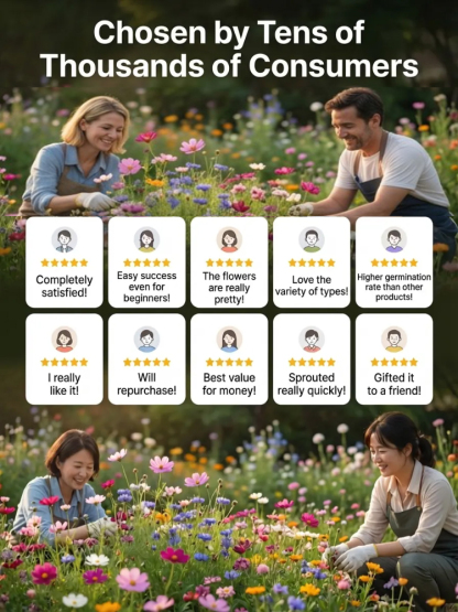 🌸 4-Season Blooming Flower Seeds – Mixed Colors, Never Fade!