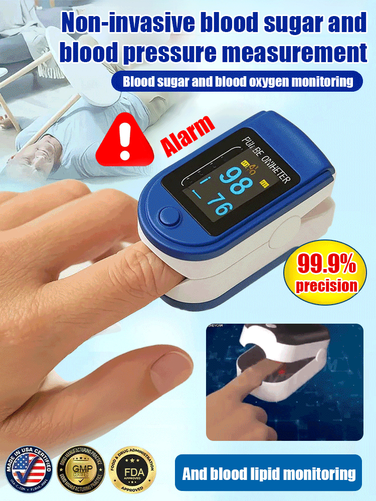 [☺️Painless Measurement] 🏥Professional-grade blood oxygen monitor with an accuracy rate of up to 99.9%, already applied in clinical medicine.✅