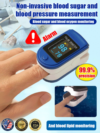 [☺️Painless Measurement] 🏥Professional-grade blood oxygen monitor with an accuracy rate of up to 99.9%, already applied in clinical medicine.✅