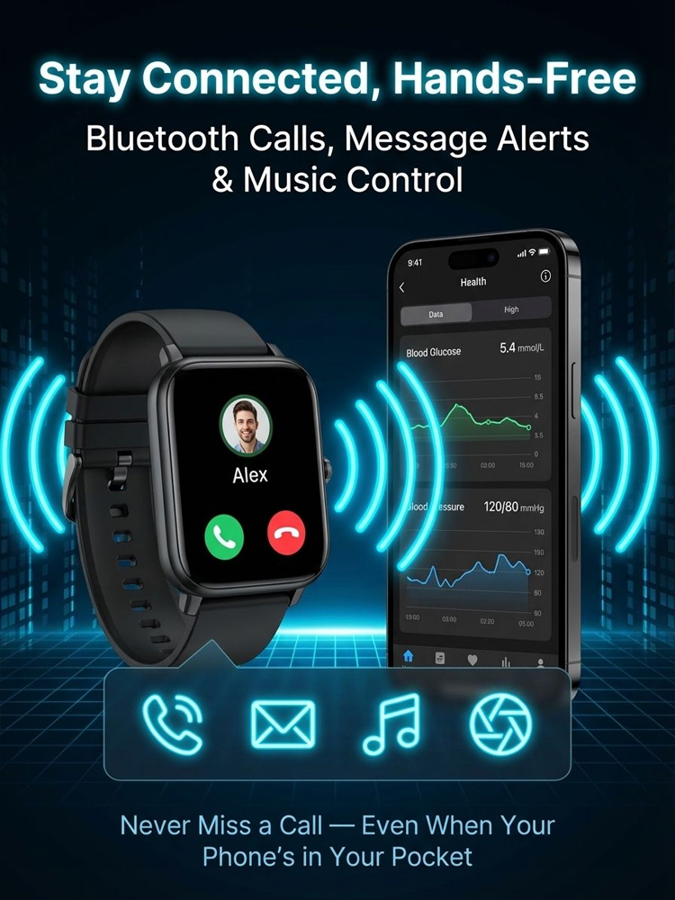 SM29 AI Smartwatch for Blood Glucose Measurement