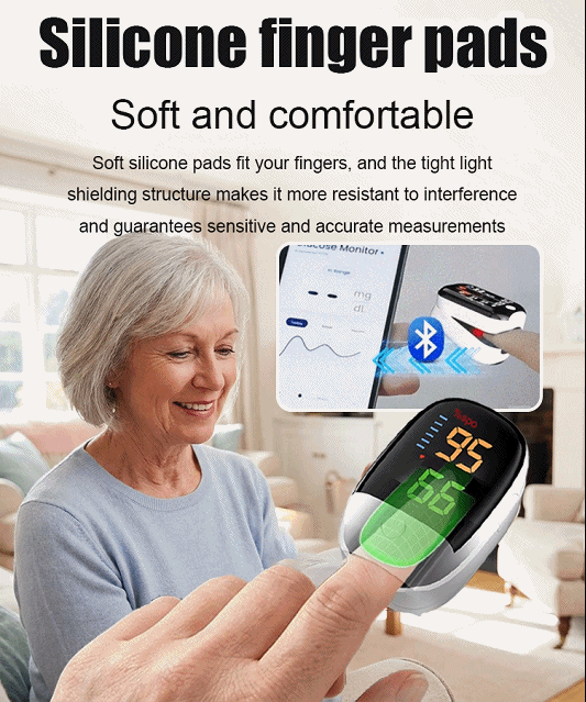 [☺️Painless Measurement] 🏥Professional-grade blood oxygen monitor with an accuracy rate of up to 99.9%, already applied in clinical medicine.✅