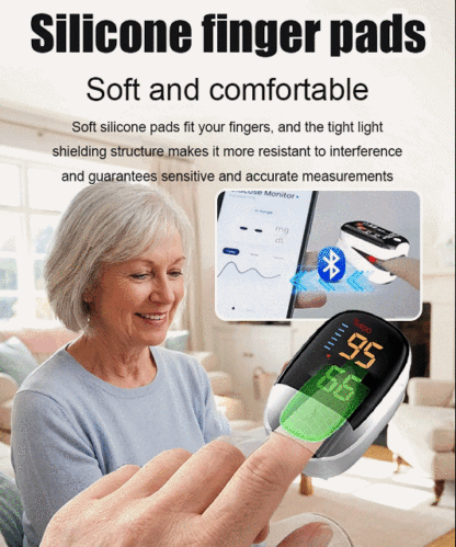 [☺️Painless Measurement] 🏥Professional-grade blood oxygen monitor with an accuracy rate of up to 99.9%, already applied in clinical medicine.✅