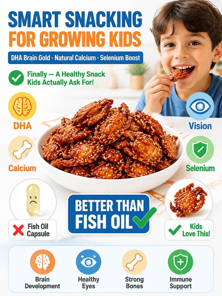 🦀 Wild Alaskan Crispy Mini Crabs – The Ultimate Guilt-Free Crunch!