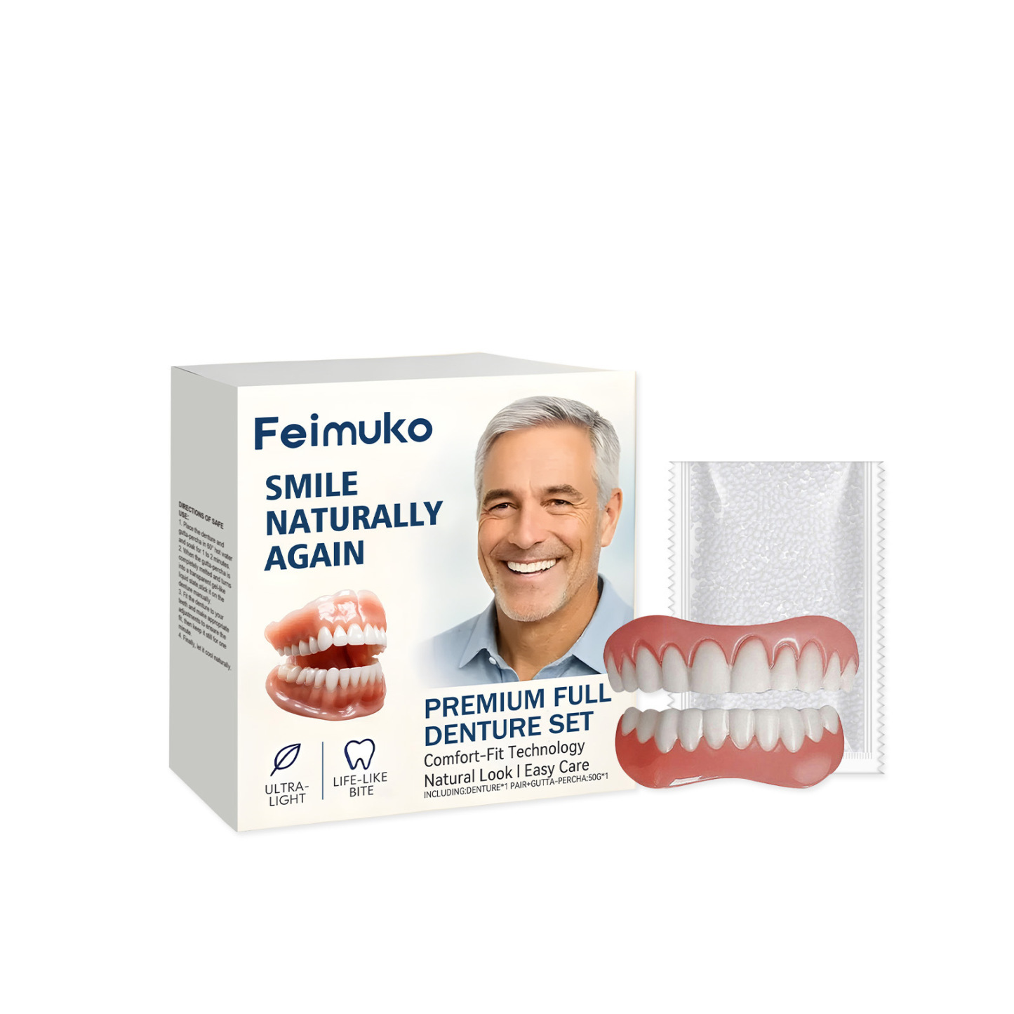 Natural Smile Denture Set – Over 200,000 units sold in just 3 days! ✨ 100% satisfaction guaranteed – Fixes yellowing teeth and missing teeth in seconds.