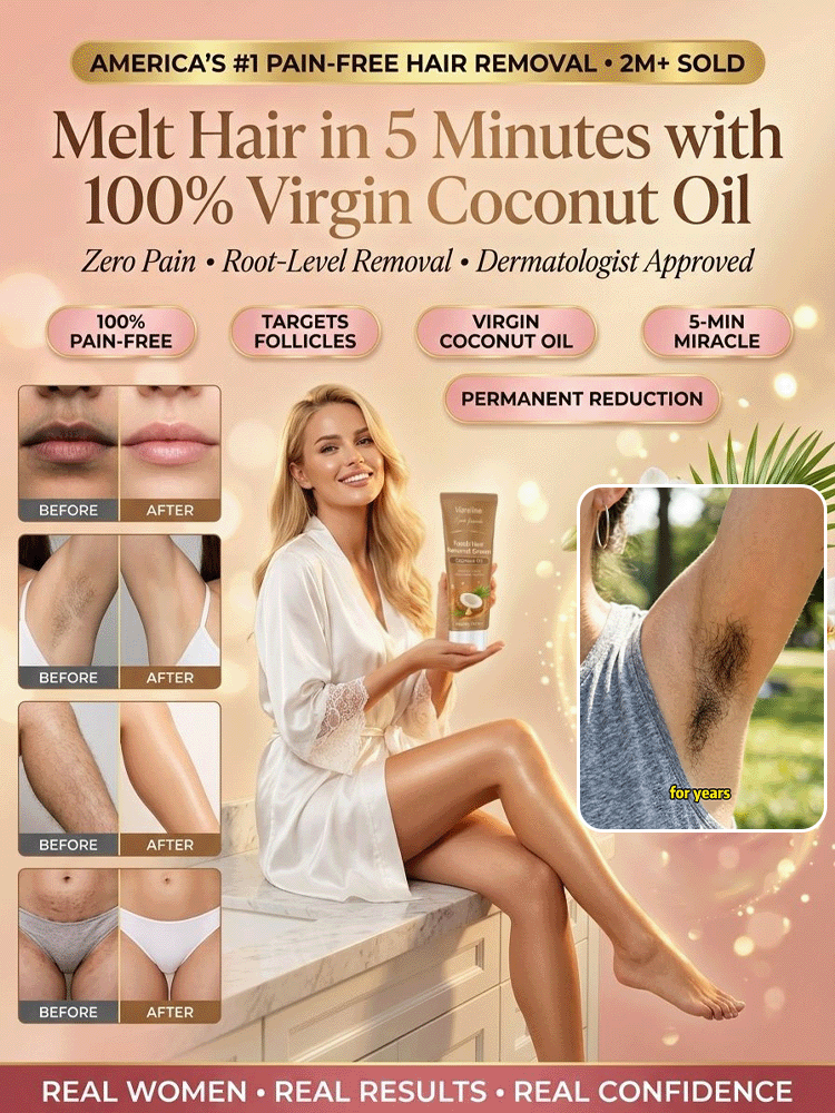 [Painless Hair Removal] Plant Extract Coconut Oil Hair Removal Cream