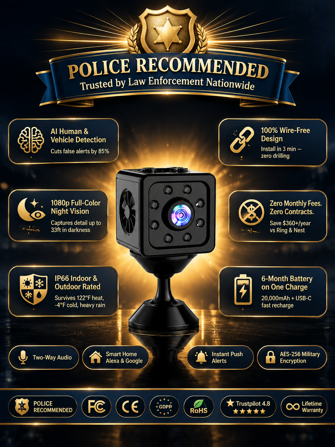 📷 Revolutionary Smart Camera | No Monthly Fees