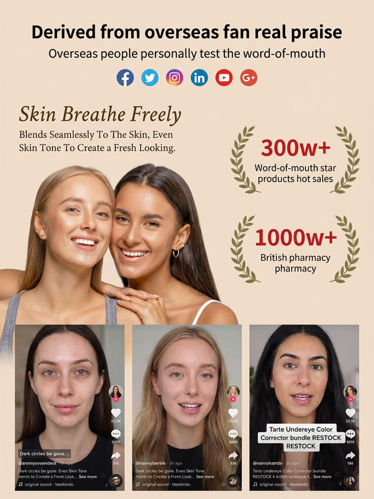 🌟 Bye Dark Circles ✨ Hello Bright Eyes! ✅ Instantly evens tone ✅ Minimizes wrinkles & fine lines