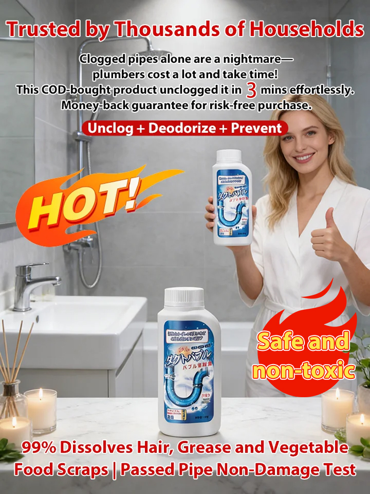 🚿 Unclog Any Drain in 3 Seconds – No Plunger, No Plumber! 🚿NASA-Level Nano Tech • Kills Odors & Bacteria • Safe for All Pipes