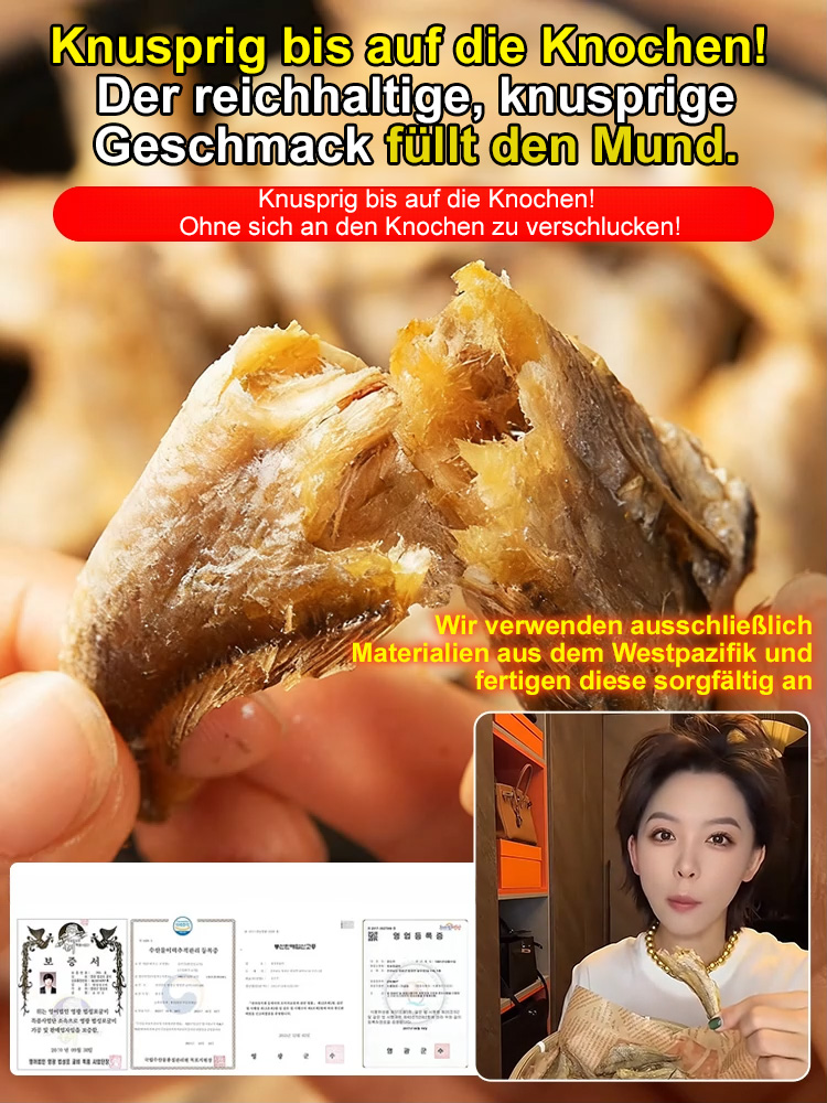Fertig zum Genießen: Herzhaft-knusprige getrocknete Nordsee-Sprotten ❤ Nicht frittiert – kalorienarm ✅ MSC-zertifiziert aus nachhaltigem Wildfang