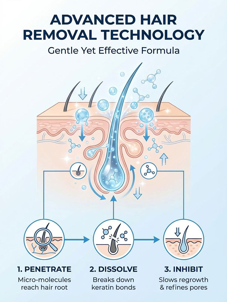 [Painless Hair Removal] Plant Extract Coconut Oil Hair Removal Cream