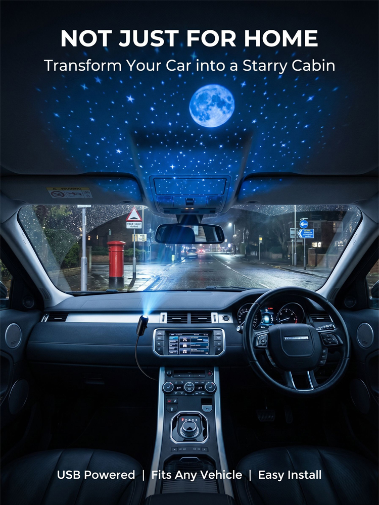 Ocean & Galaxy Projector: Your Private Aquarium & Planetarium for Any Room or Car – Ready in 1 Second!