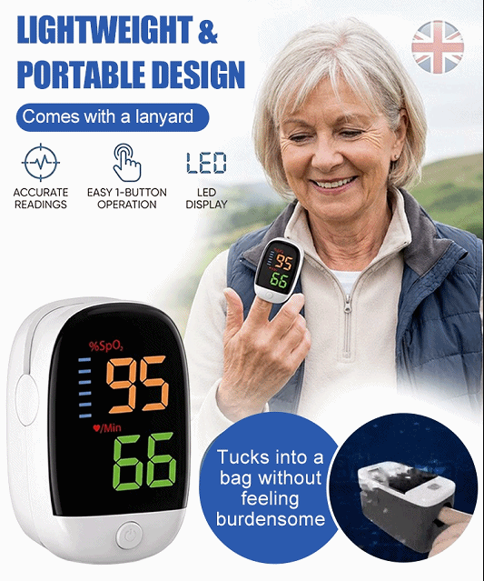 [☺️Painless Measurement] 🏥Professional-grade blood oxygen monitor with an accuracy rate of up to 99.9%, already applied in clinical medicine.✅